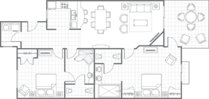 Marbella Two-Bedroom Apartment Floor Plan