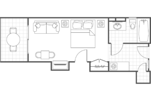 Studio Canyon Villas Floor Plan