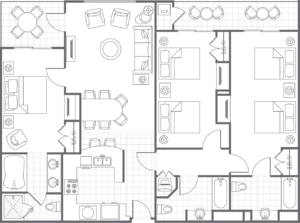 Three-Bedroom Villa Frenchmans Cove Floor Plan