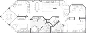 Three-Bedroom Villa Imperial Palms Floor Plan