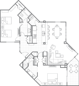 Two Bedroom Heritage Club Floor Plan