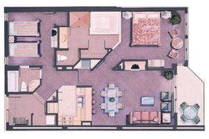 Two-Bedroom Villa Harbour Point Floor Plan