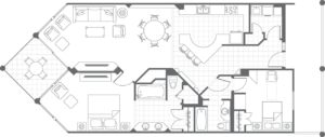 Royal Palms Two-Bedroom Villa Floor Plan