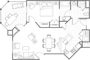 Shadow Ridge The Villages One-Bedroom Villa Floor Plan
