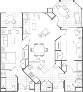 Shadow Ridge The Villages Two-Bedroom Villa Floor Plan