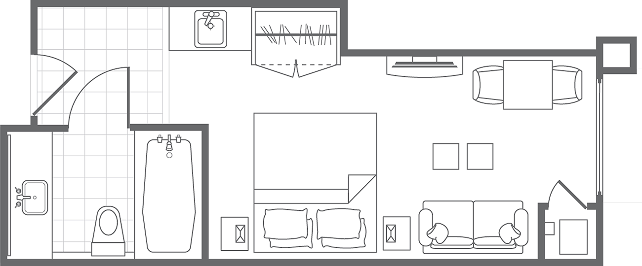 The Enclaves Guestroom Floor Plan
