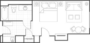 Timber Lodge Typical Guestroom Floor Plan