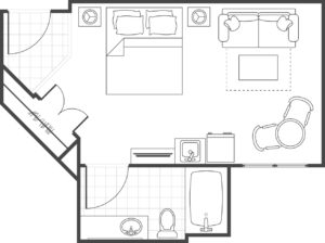 Willow Ridge Guestroom Floor Plan