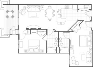 Willow Ridge Two-Bedroom Floor Plan