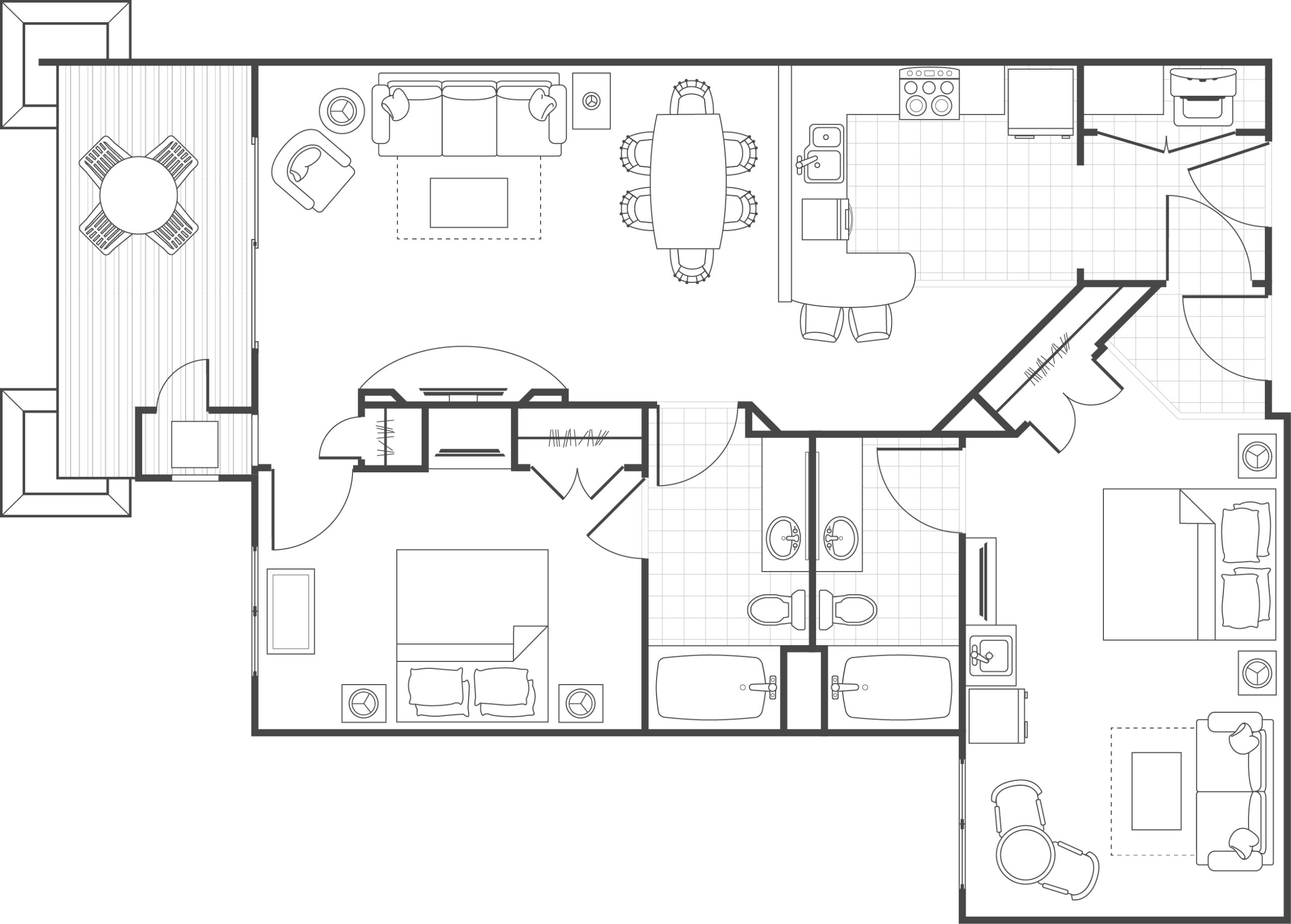 Willow Ridge Two-Bedroom Floor Plan