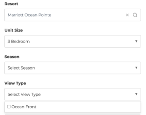 Dynamic Dropdowns - Ocean Pointe