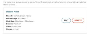 Manage Alerts Page