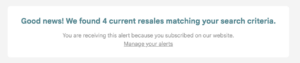 Manage Your Alerts Link in email