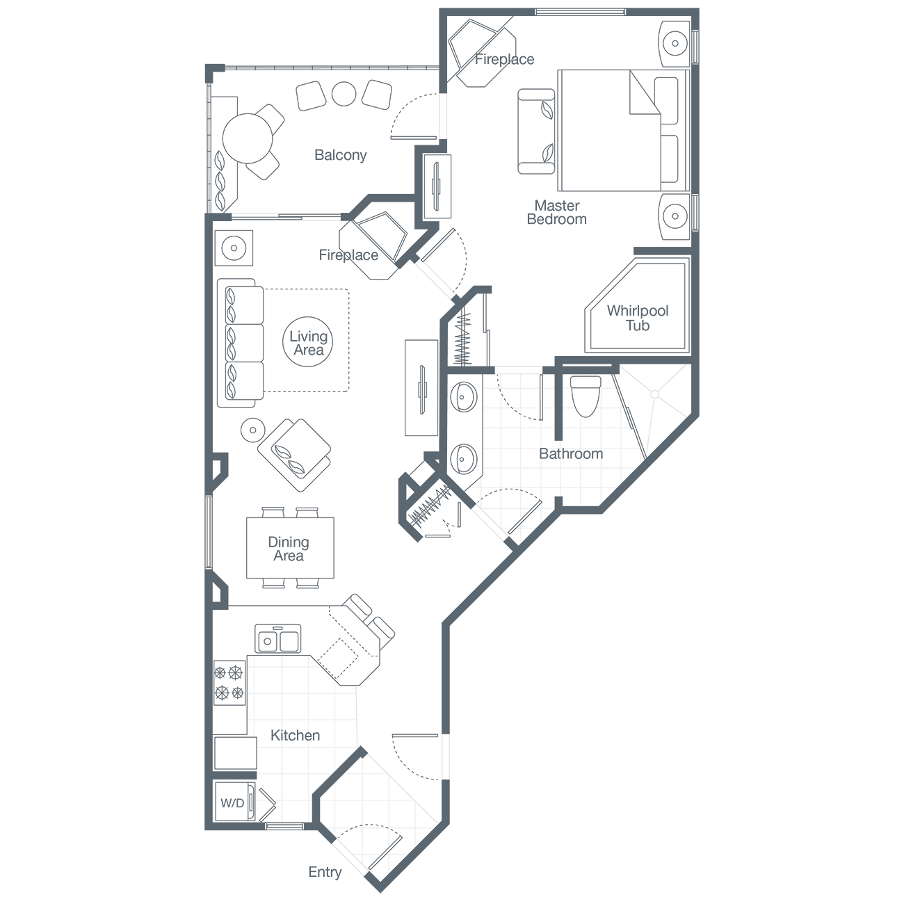Desert Oasis One-Bedroom Premium Villa floor plan