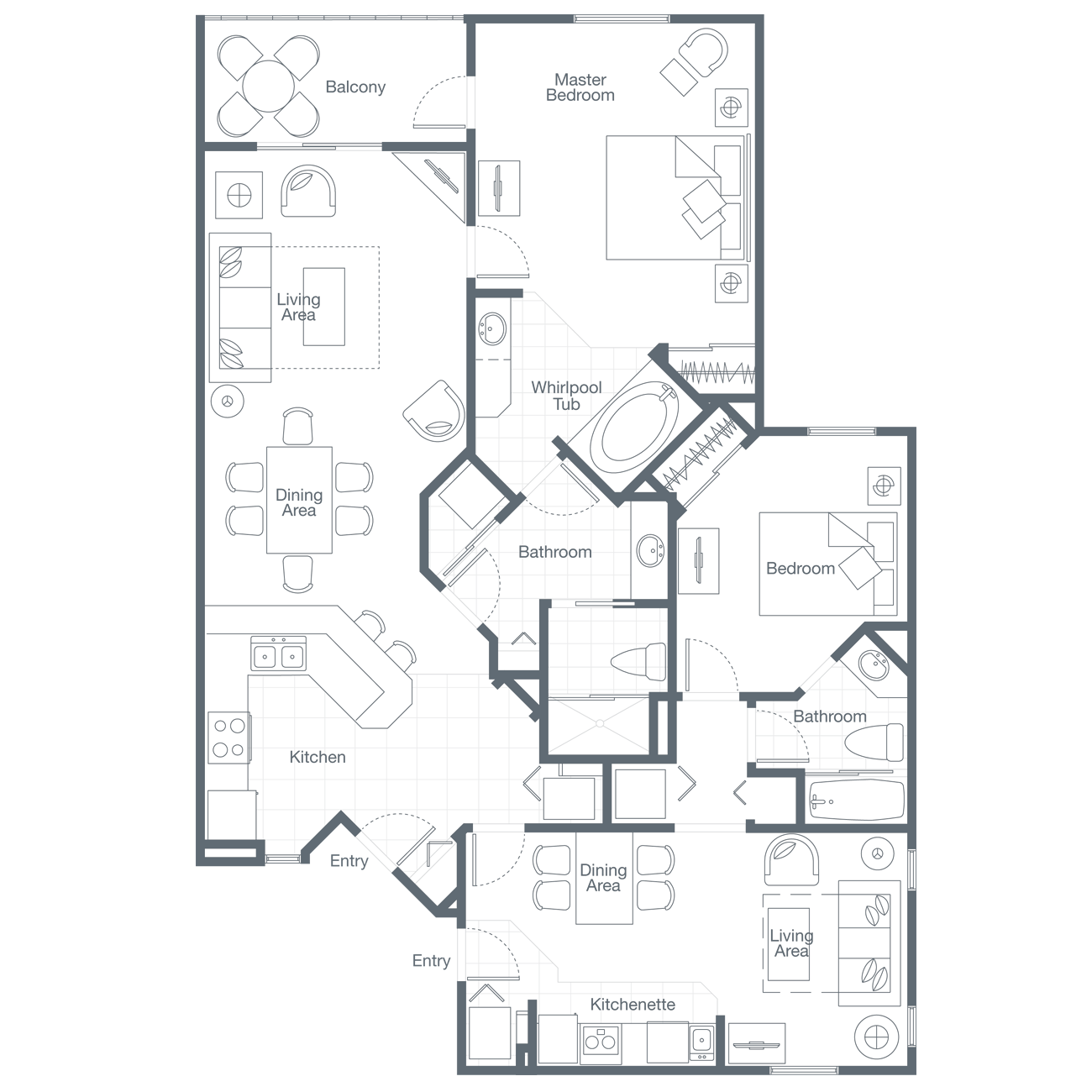 Shearton Broadway Resort Two-Bedroom Lockoff Villa