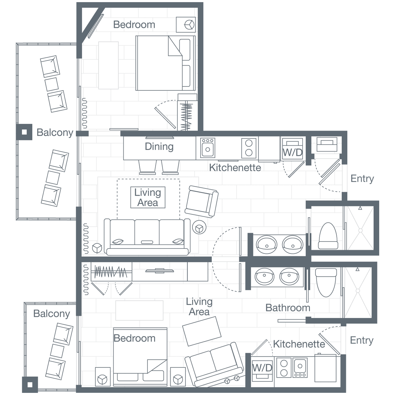 Sheraton Kauai Resort Villas Two Bedroom Lockoff Floor Plan