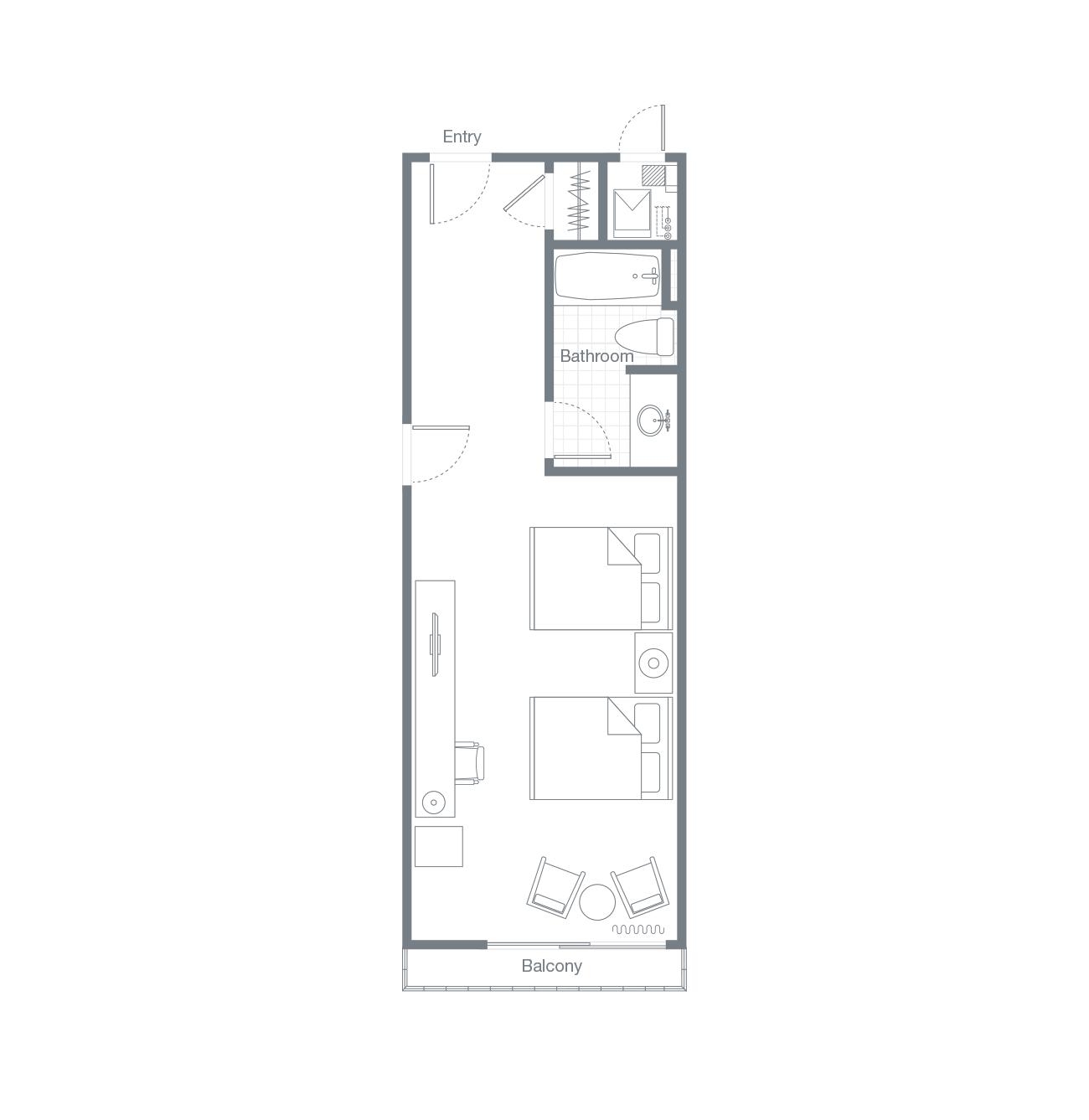 Sheraton Steamboat Resort Hotel Room floor plan