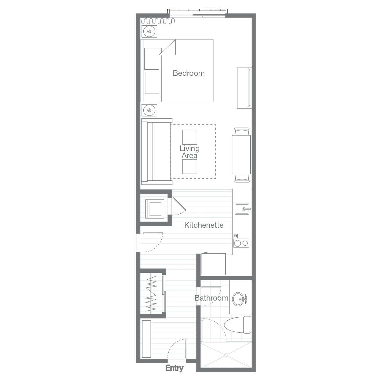 Sheraton Steamboat Resort Studio Villa floor plan