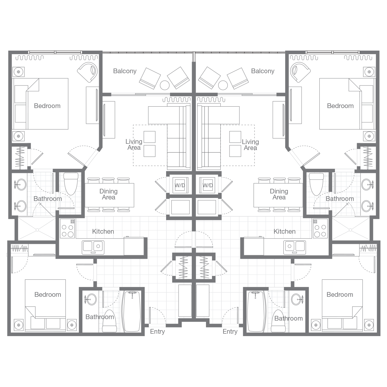 Sheraton Steamboat Resort Four-Bedroom Lockoff Villa floor plan