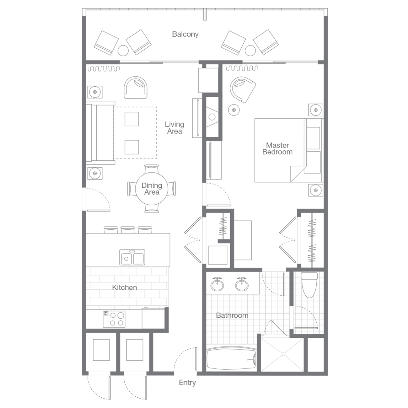 Sheraton Steamboat Resort One-Bedroom Premium Villa floor plan