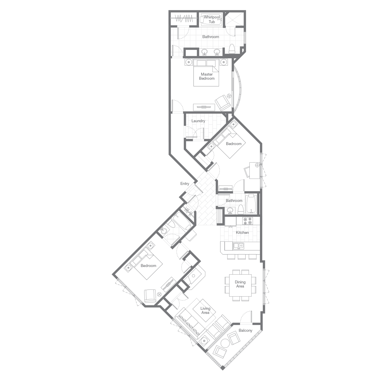 Sheraton Steamboat Three-Bedroom Villa Valley Side floor plan