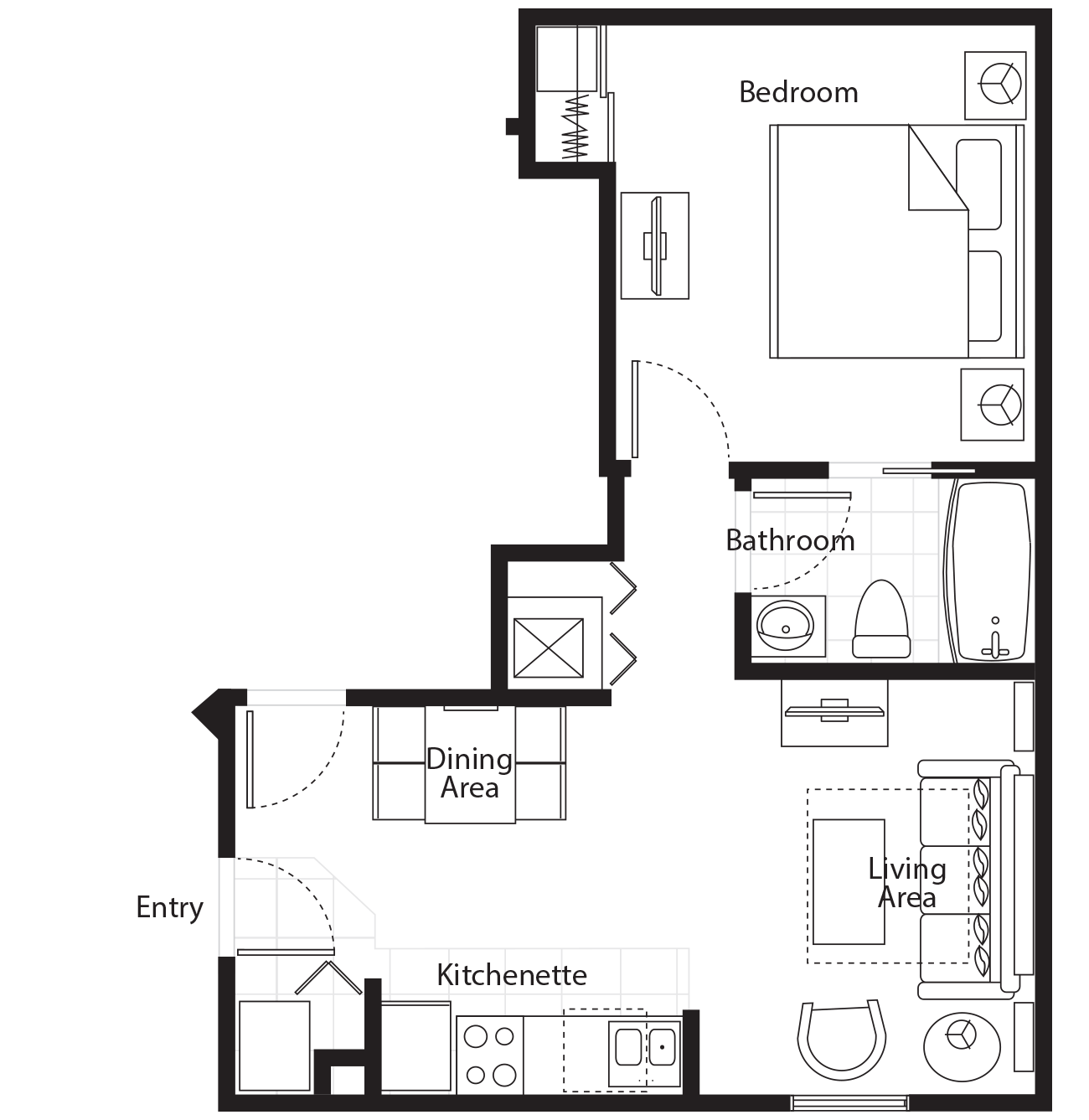 Vistanan Resort One-Bedroom Villa 480 floor plan